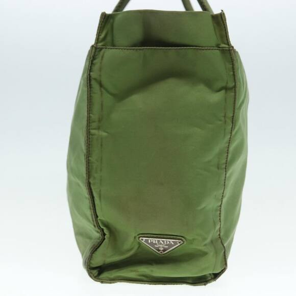 PRADA Hand Bag Nylon Khaki Silver - Picture 3 of 16